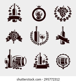Wine labels set. Vector