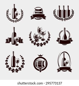 Wine labels set. Vector