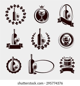 Wine labels set. Vector