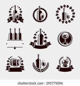 Wine labels set. Vector