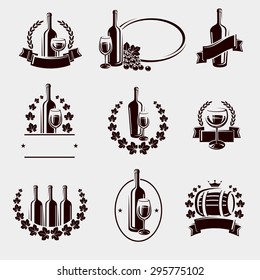 Wine labels set. Vector