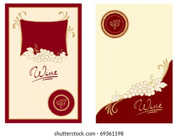 Wine labels with swirls
