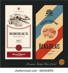 Wine Labels. Vineyard