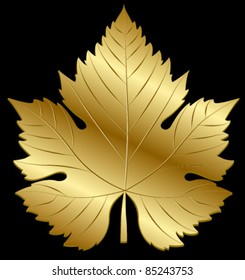 wine leaf gold