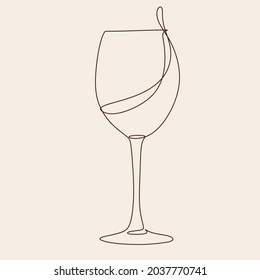 Vector de arte de línea de vinos Mínimo