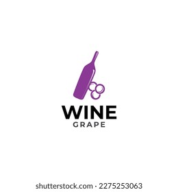 Wine line icon. Wine Grape outline logo vector. emblem design