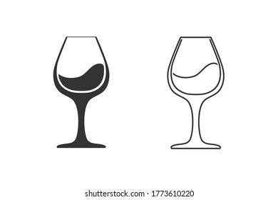 Wine line icon set symbol logo template. Vector illustration