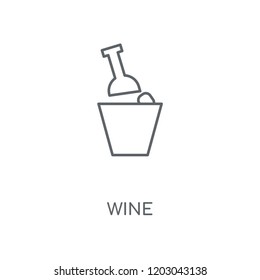 Wine linear icon. Wine concept stroke symbol design. Thin graphic elements vector illustration, outline pattern on a white background, eps 10.