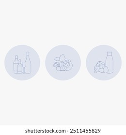 Wine and liquor, fruits and vegetables, dairy and eggs 