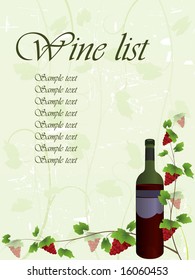 Wine list background