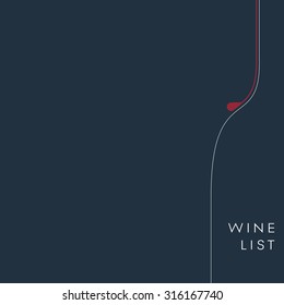Wine list background. Alcohol menu template. Drinks and beverages vector. Eps10 vector illustration.