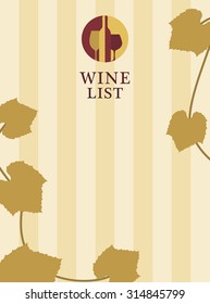 wine list background with win symbol vector