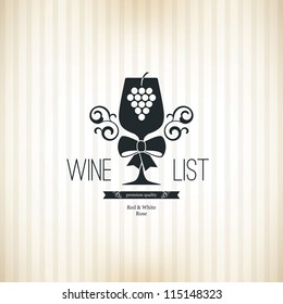 Wine list design