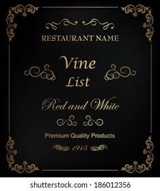 Wine list design