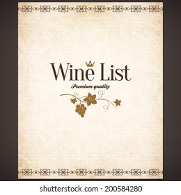 Wine list design