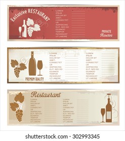 Wine list design