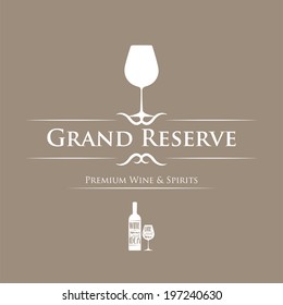 Wine list design in brown background 