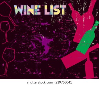 Wine List Design, free copy space