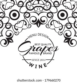 Wine list design layout. Vector illustration