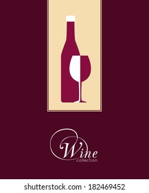 Wine list design for shops, restaurants and bars. Vector illustration.