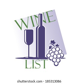 Wine list design template.