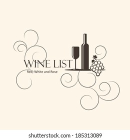 Wine list design template.