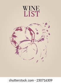 Wine List Design Template, free copy space