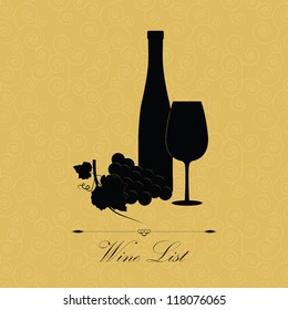 Wine list design template for restaurants