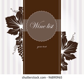 wine list design vector