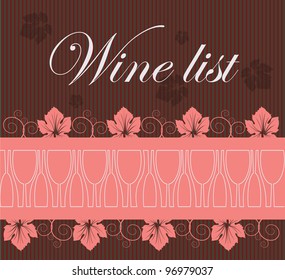 wine list design vector