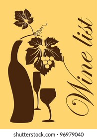 wine list design vector