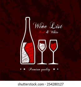 Wine list designs menu background