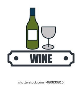 wine list drink isolated icon