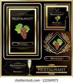 Wine list elegant design
