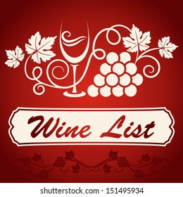Wine list label.