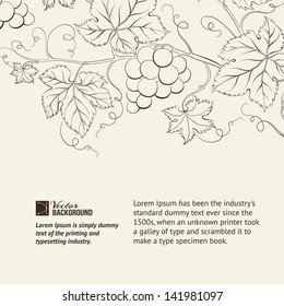 Wine list label. Vector illustration.