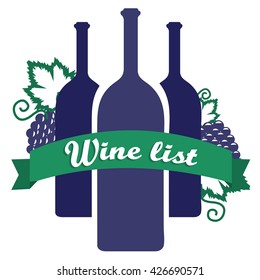 wine list wine logo illustration