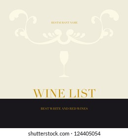 Wine List Menu Card Design template.