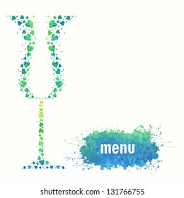 Wine List Menu Card Design template.