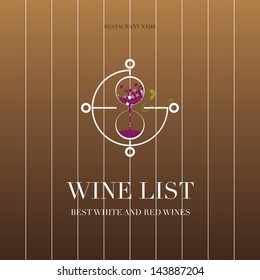 Wine List Menu Card Design template.