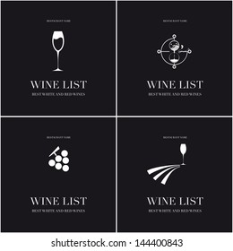 Wine List Menu Card Design template.