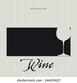 Wine List Menu Card Design template.