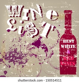 Wine List Menu Card Design 