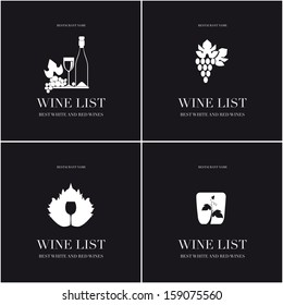 Wine List Menu Card Design template