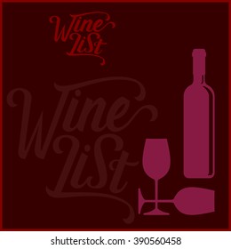 Wine List Menu Card Design Template