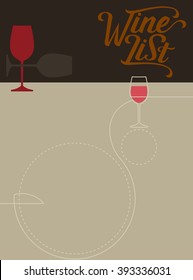 Wine List Menu Card Design Template