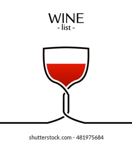 Wine List menu design