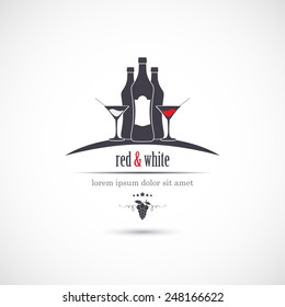 Wine list. Template for restaurant menu. Vector
