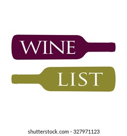 Wine List, vector illustration