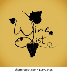 Wine list/wine card design template for restaurants, cafe, bars